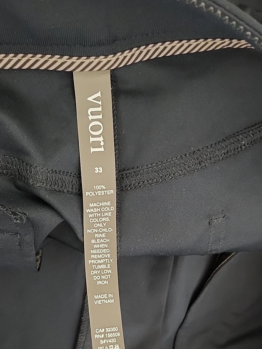 Vuori Meta Pants Athletic Slim Fit Navy Size 33 - Picture 15 of 16